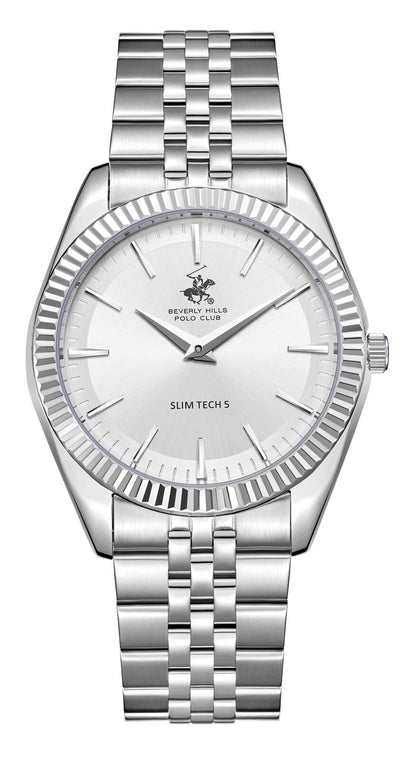 Beverly Hills Polo Club Slim Tech 5 All Silver Watch - BP3830X.330