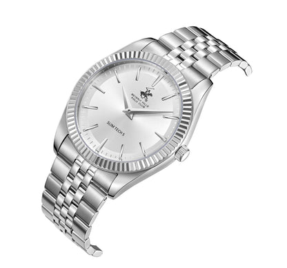 Beverly Hills Polo Club Slim Tech 5 All Silver Watch - BP3830X.330