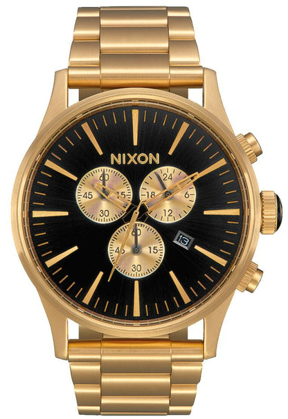 Nixon Sentry Chrono All Gold & Black Men's Watch A386-510
