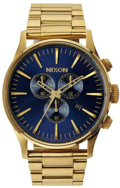 Nixon Sentry Chronograph Blue Sunray Dial Men's Watch A386-1922